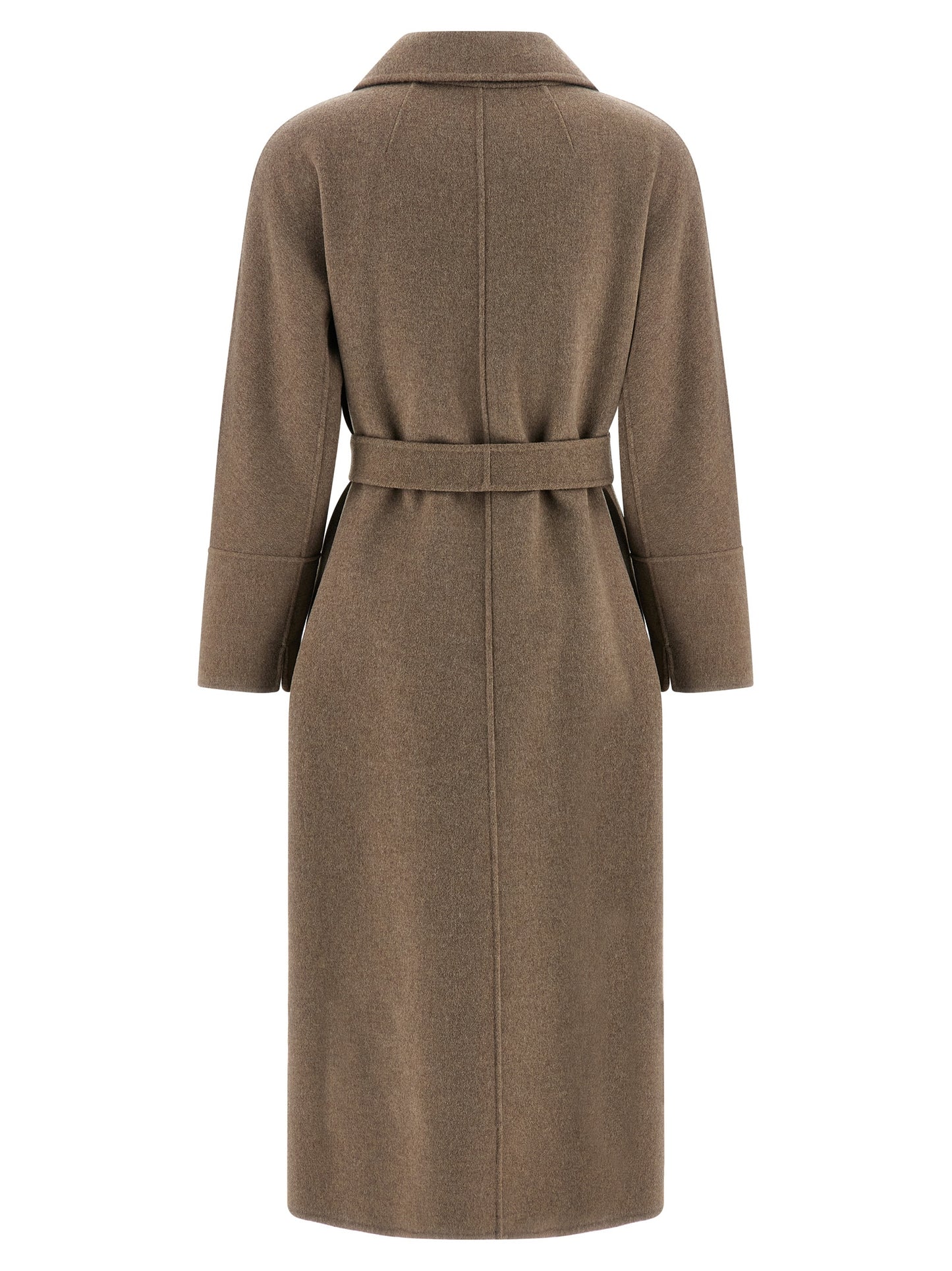 'S Max Mara Mantel aus reiner Schurwolle in Braun