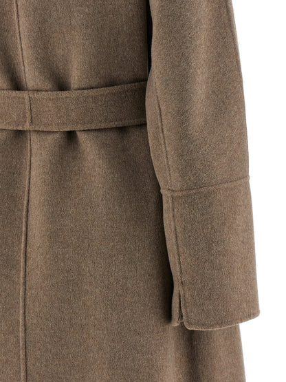 'S Max Mara Mantel aus reiner Schurwolle in Braun