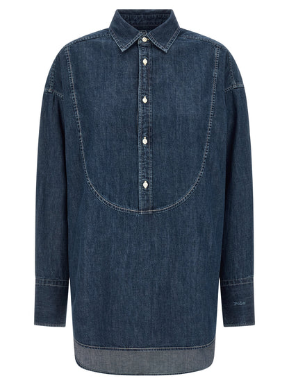 Polo Ralph Lauren Blaue Baumwollbluse
