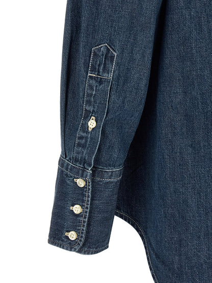 Polo Ralph Lauren Blaue Baumwollbluse