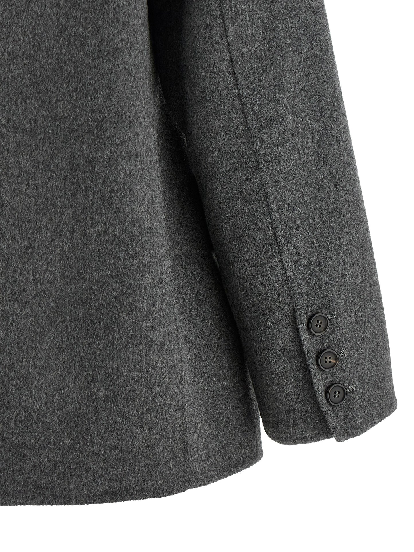 'S Max Mara Grauer Blazer aus reiner Schurwolle
