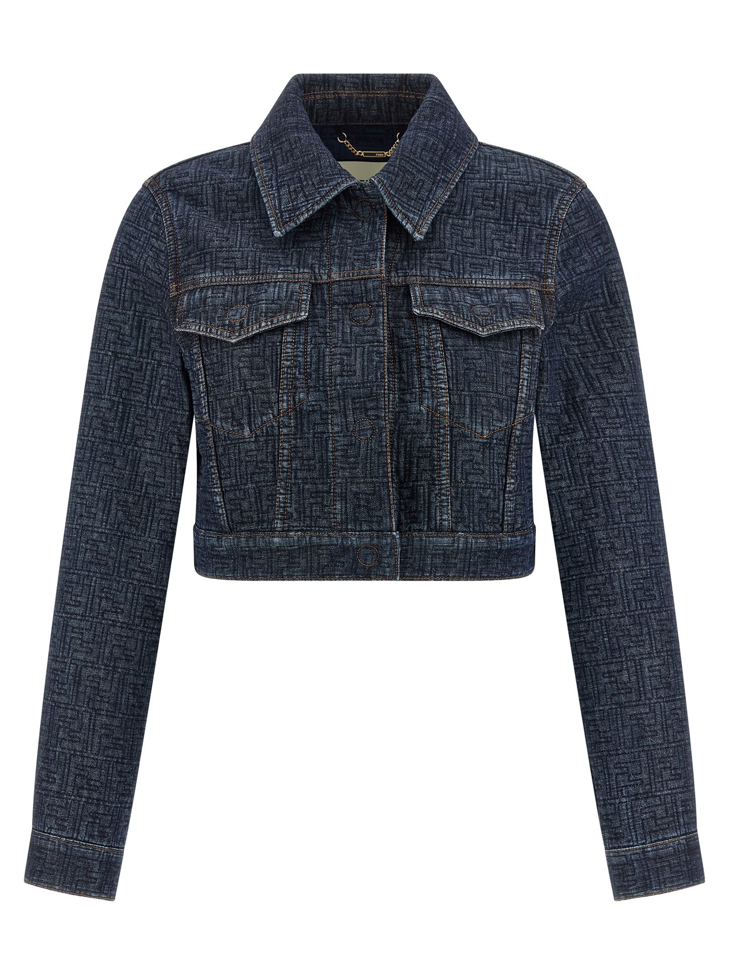 Fendi Blaue Jeansjacke aus Baumwolle