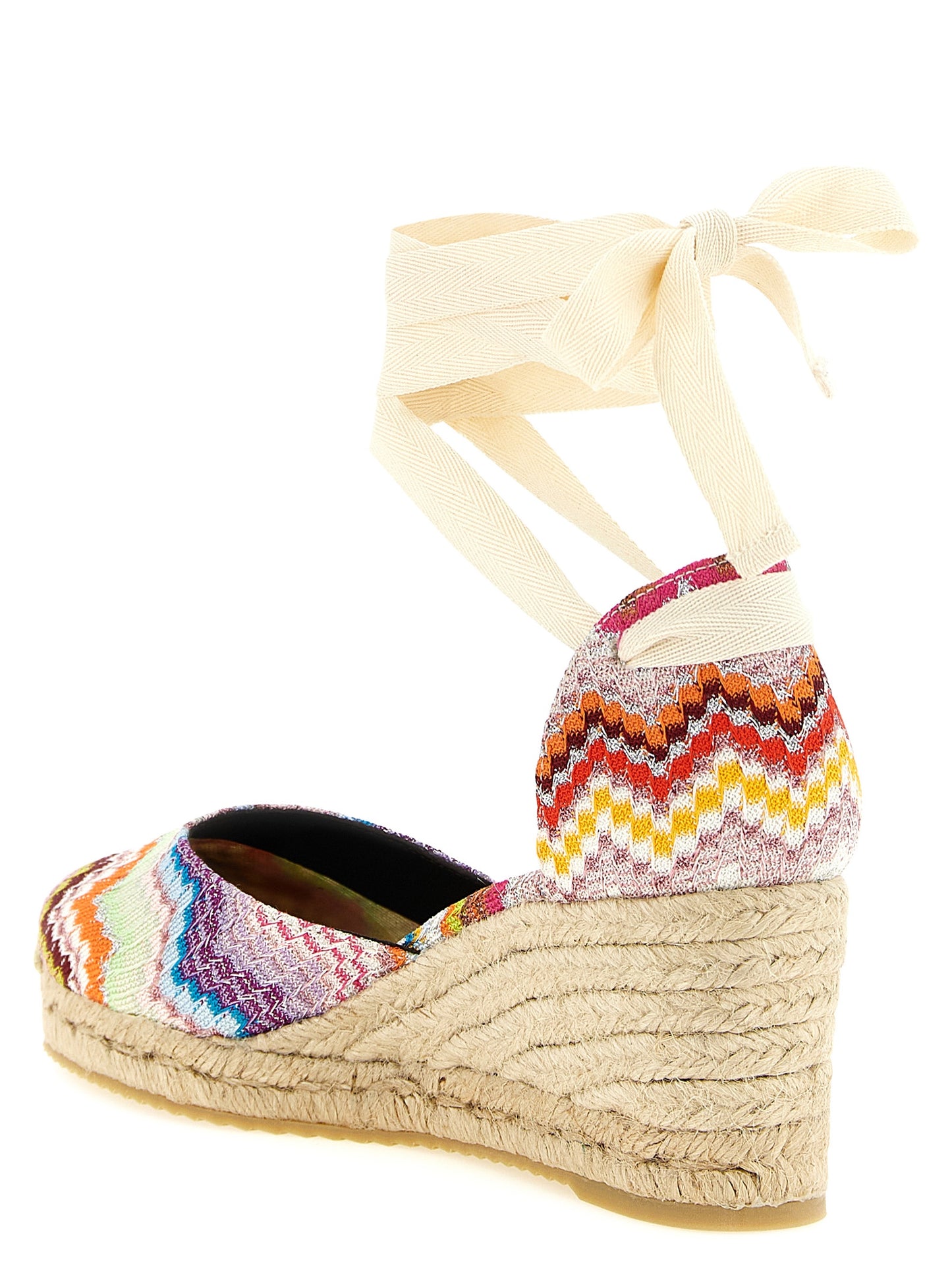 Missoni Keilabsatz-Sandalen aus mehrfarbigem Rindsleder