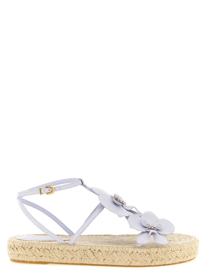 Zimmermann Sandalen aus violettem Rindsleder
