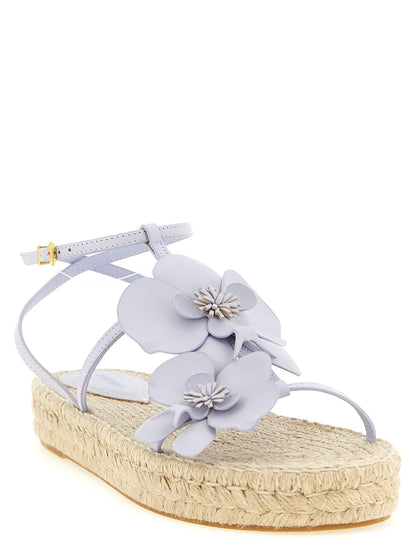 Zimmermann Sandalen aus violettem Rindsleder