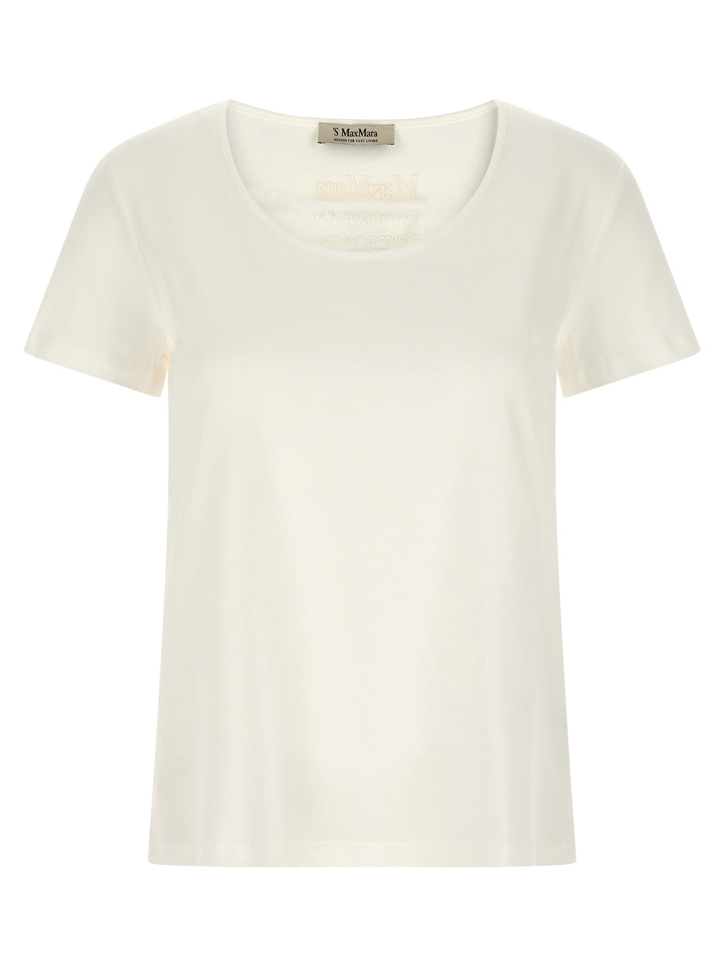 'S Max Mara Weißes Baumwoll-T-Shirt