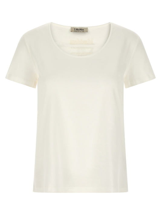 'S Max Mara Weißes Baumwoll-T-Shirt
