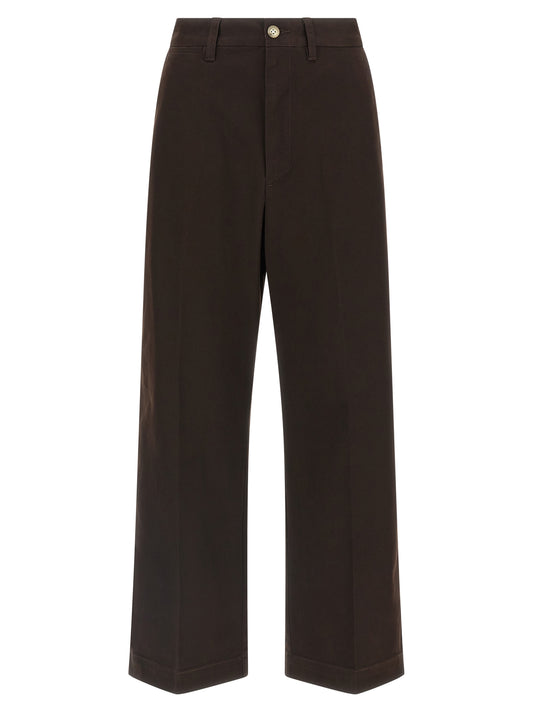 Polo Ralph Lauren Elegante braune Baumwollhosen für Frauen