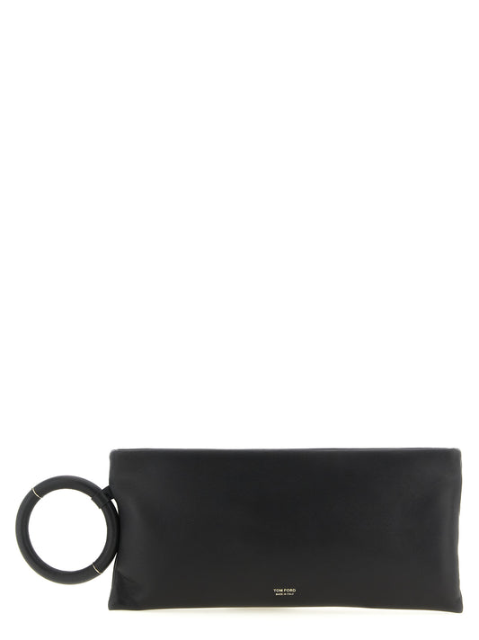 Tom Ford Schwarze Lammleder-Clutch