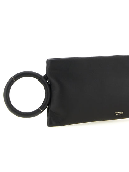 Tom Ford Schwarze Lammleder-Clutch