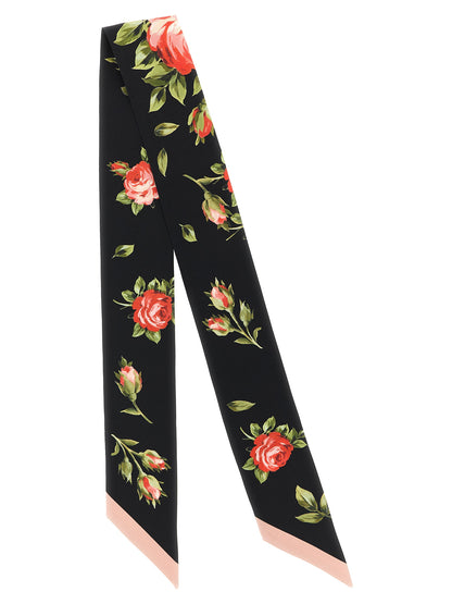 Dolce & Gabbana Schwarzer Seidenschal