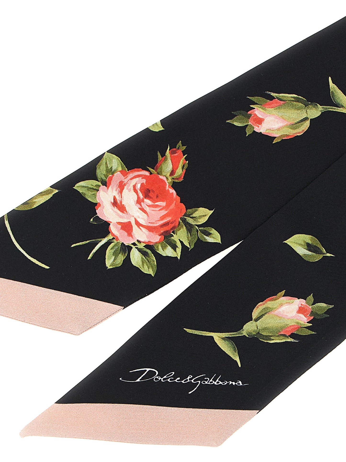 Dolce & Gabbana Schwarzer Seidenschal