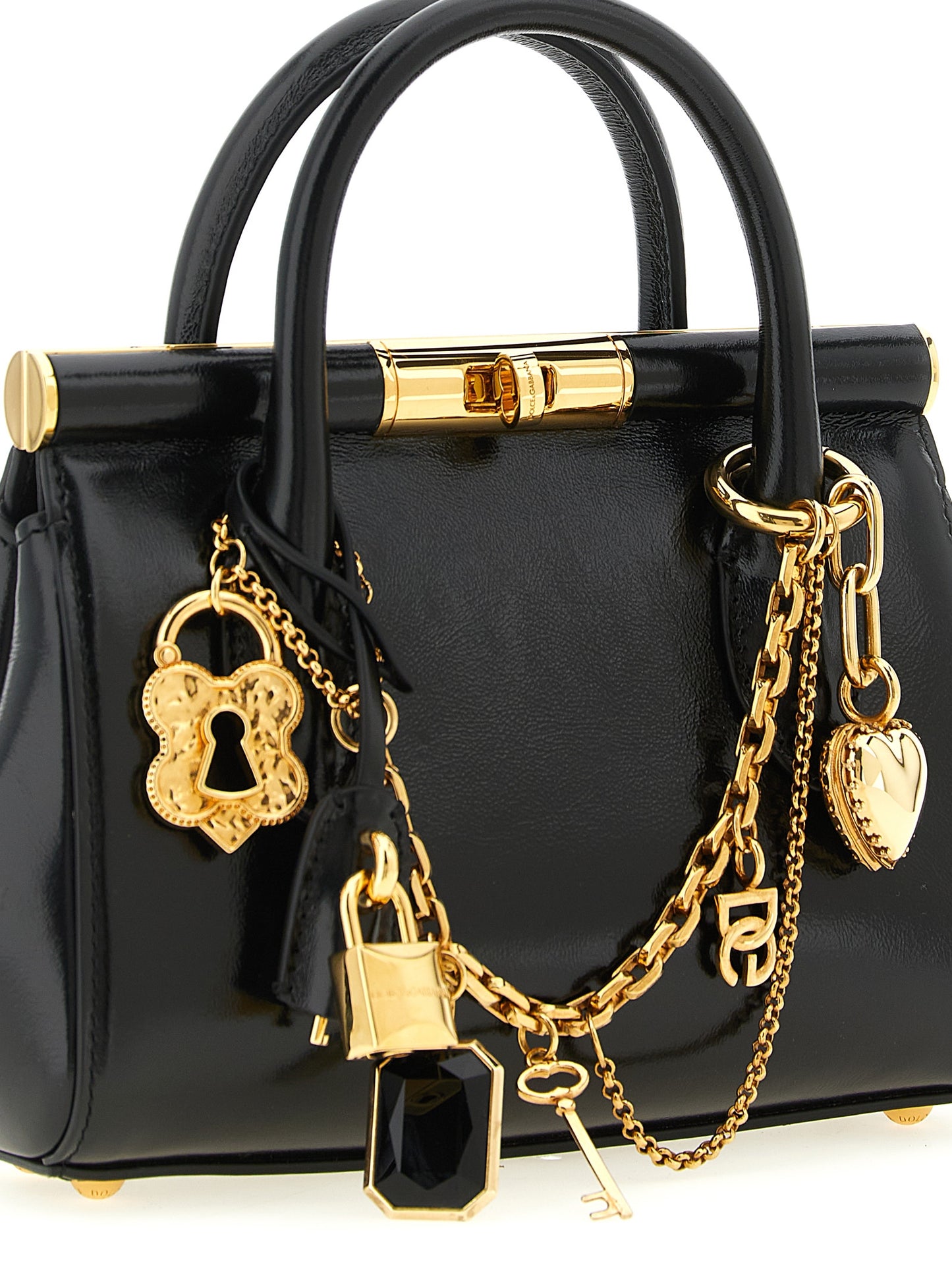Dolce & Gabbana Schwarze Kalbsleder-Handtasche