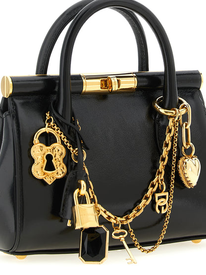 Dolce & Gabbana Schwarze Kalbsleder-Handtasche