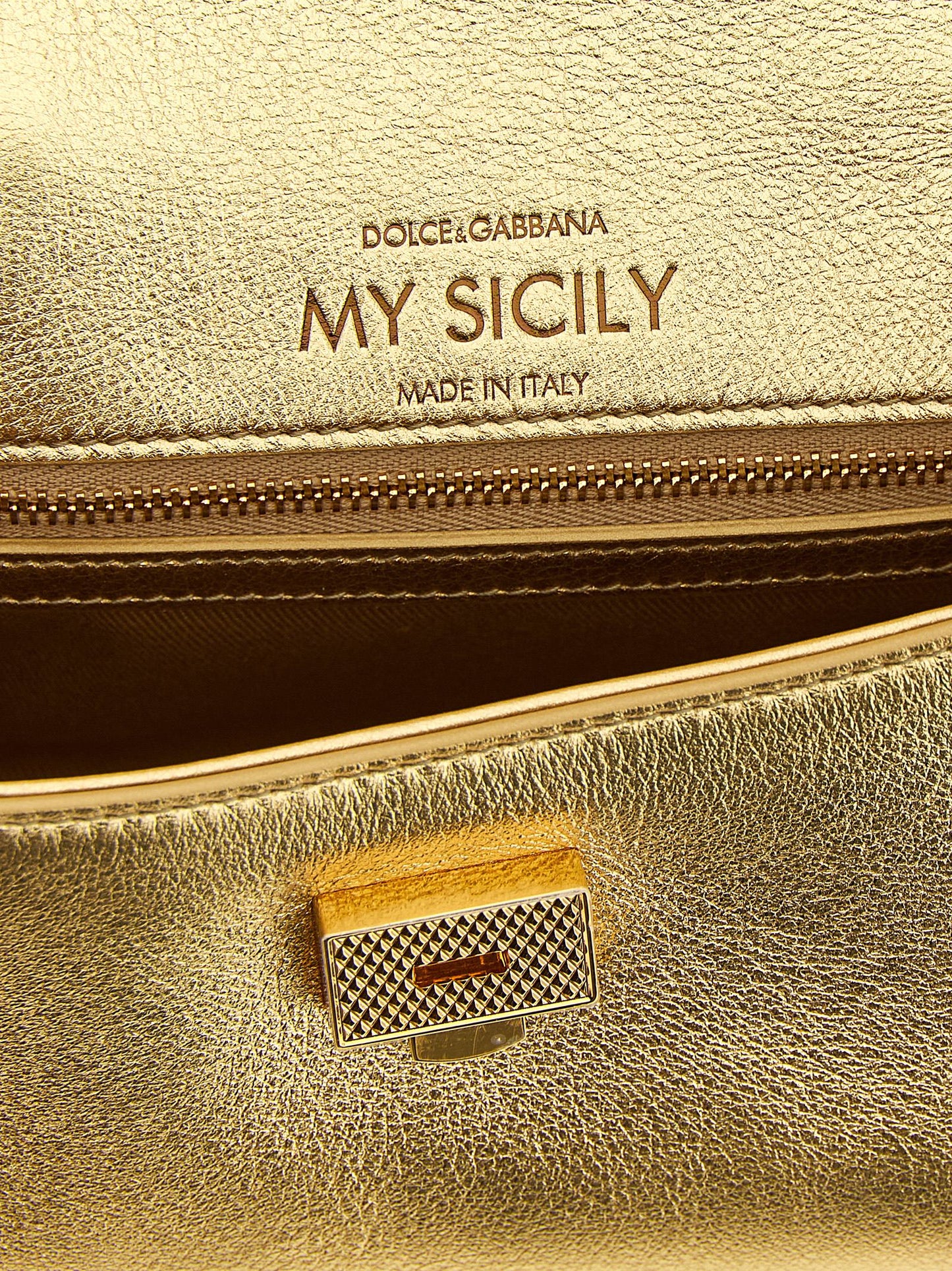 Dolce & Gabbana Handtasche aus Kalbsleder in Gold