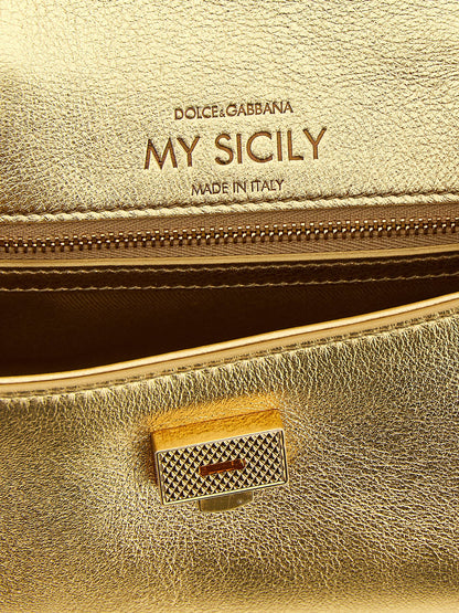 Dolce & Gabbana Handtasche aus Kalbsleder in Gold