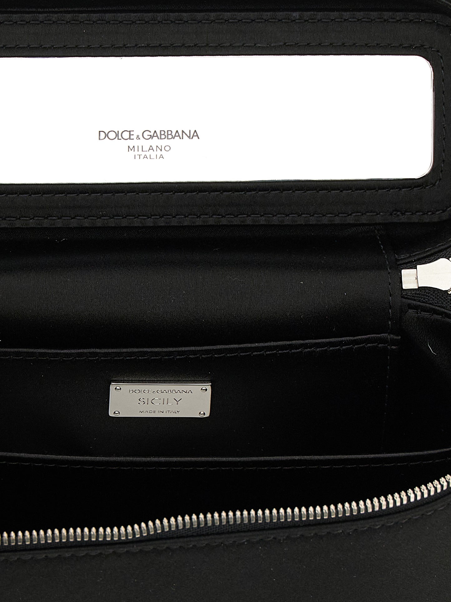 Dolce & Gabbana Schwarze Crossbody Bag aus Viskose
