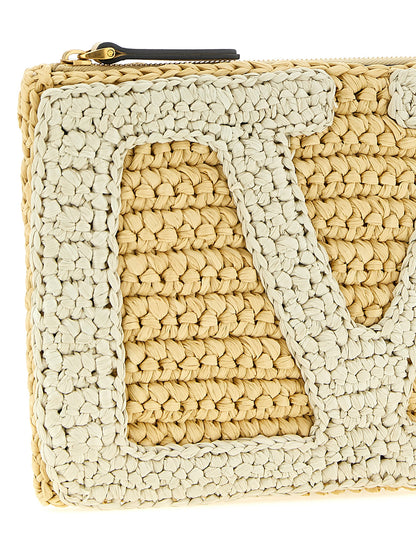 Valentino Garavani Weiße Clutch aus Viskose