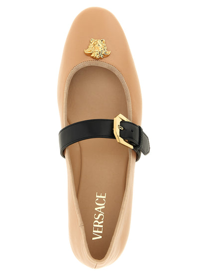 Versace Mehrfarbige Ballerinas aus Lammleder