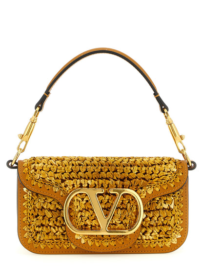 Valentino Garavani Goldene Viscose Schultertasche