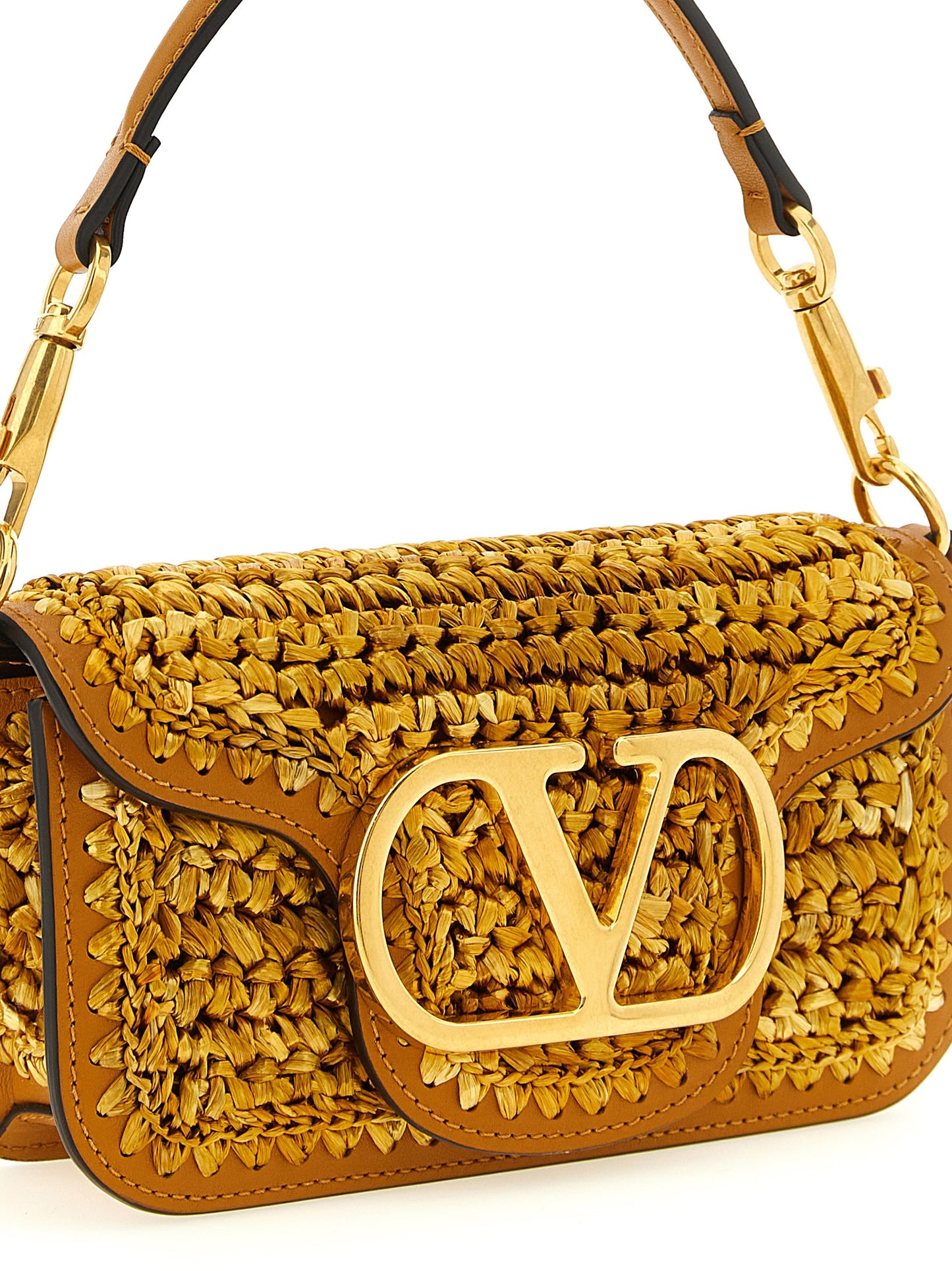 Valentino Garavani Goldene Viscose Schultertasche