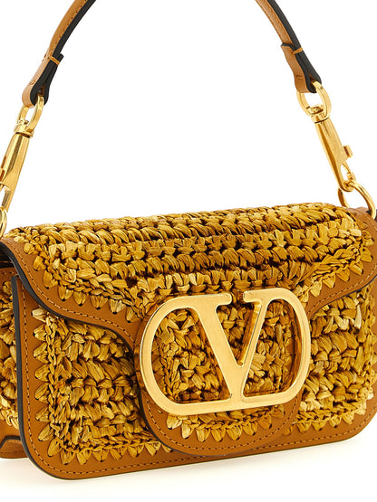 Valentino Garavani Goldene Viscose Schultertasche