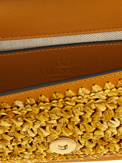 Valentino Garavani Goldene Viscose Schultertasche