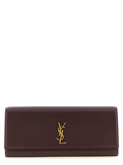 Saint Laurent Bordeaux Kalbsleder Clutch