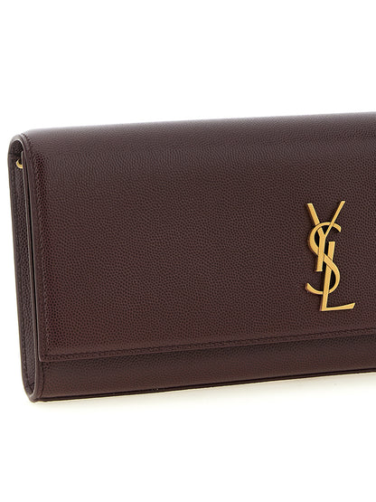 Saint Laurent Bordeaux Kalbsleder Clutch