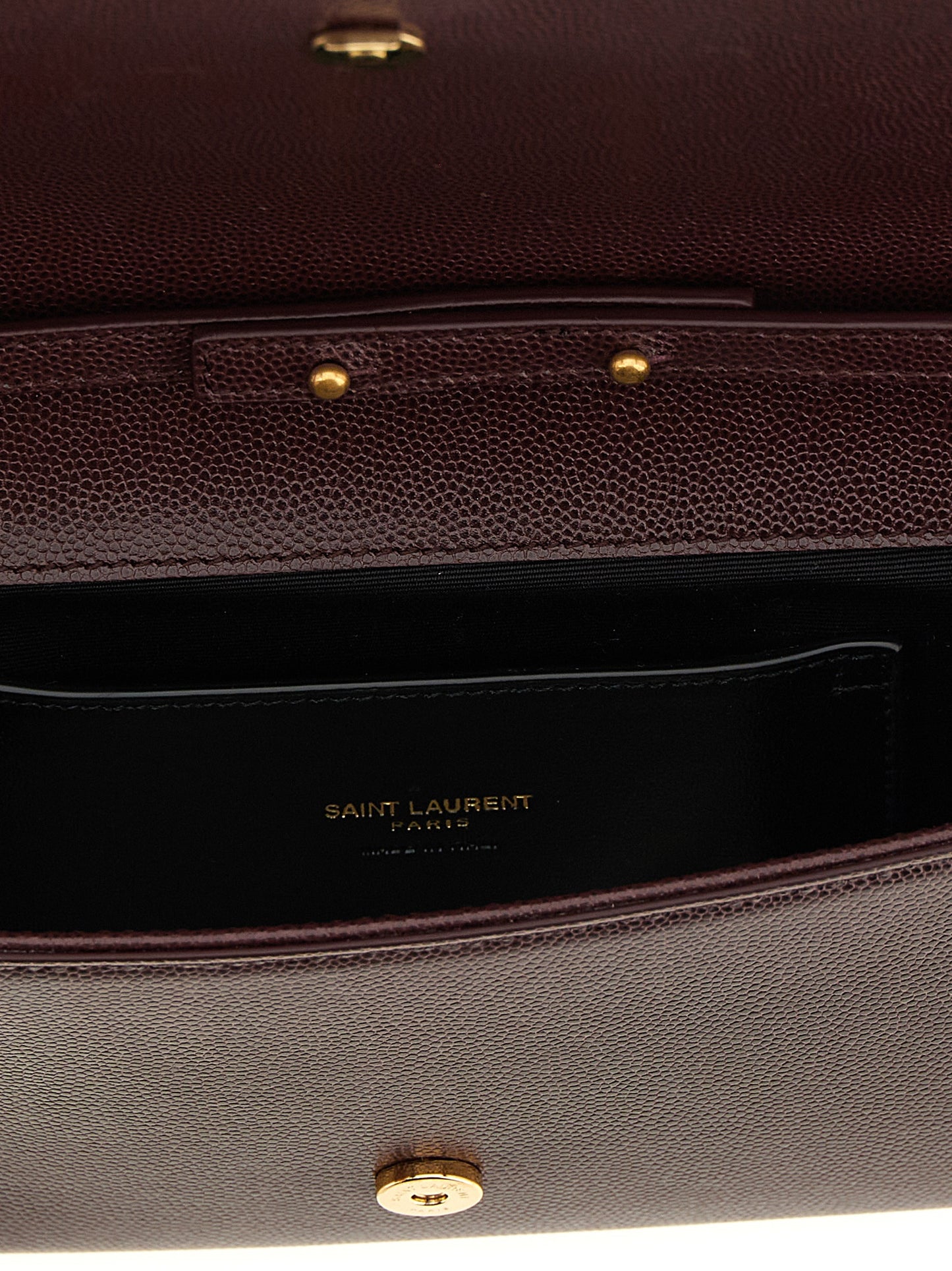 Saint Laurent Bordeaux Kalbsleder Clutch