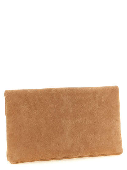 Saint Laurent Braune Lammleder-Clutch