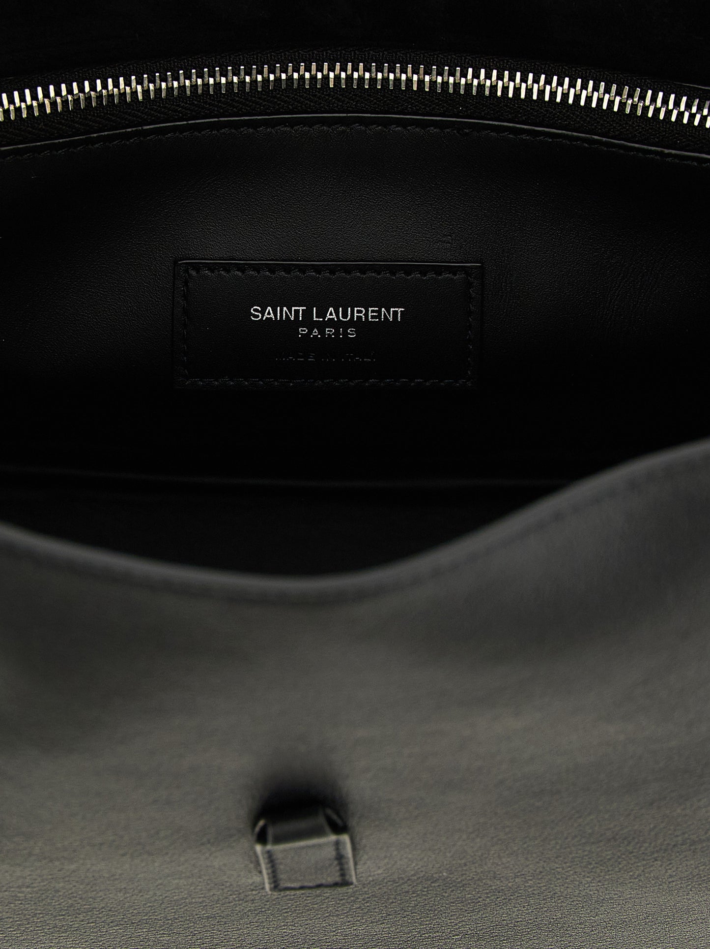 Saint Laurent Schwarze Kalbsleder-Schultertasche