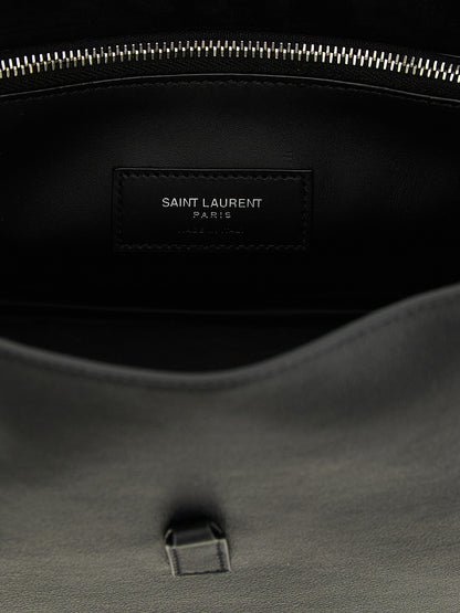 Saint Laurent Schwarze Kalbsleder-Schultertasche