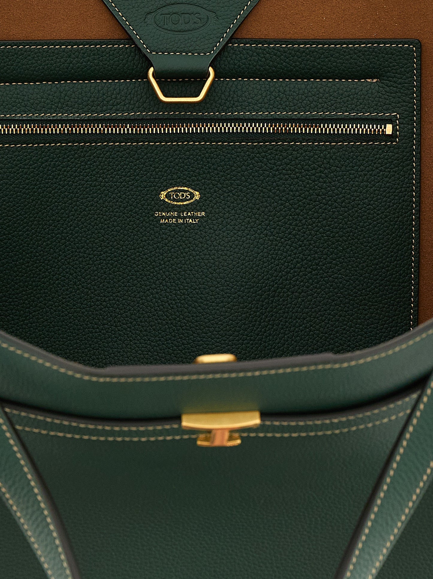 Tod's Zweifarbige Kalbsleder-Tote Bag