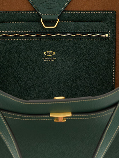 Tod's Zweifarbige Kalbsleder-Tote Bag