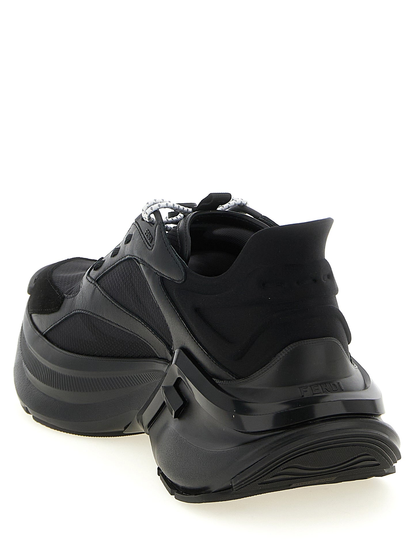 Fendi Schwarze Kalbsleder-Sneaker