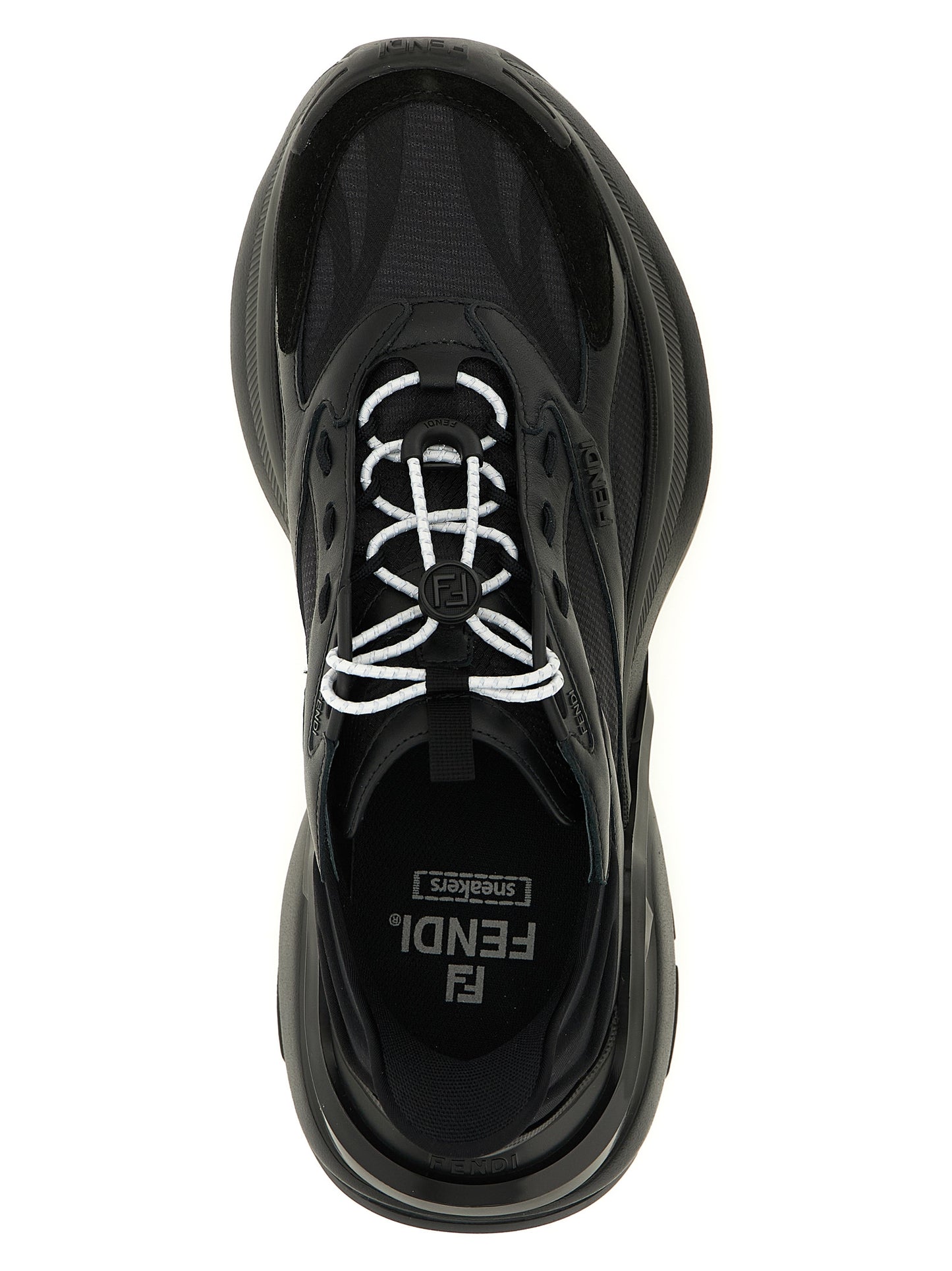Fendi Schwarze Kalbsleder-Sneaker