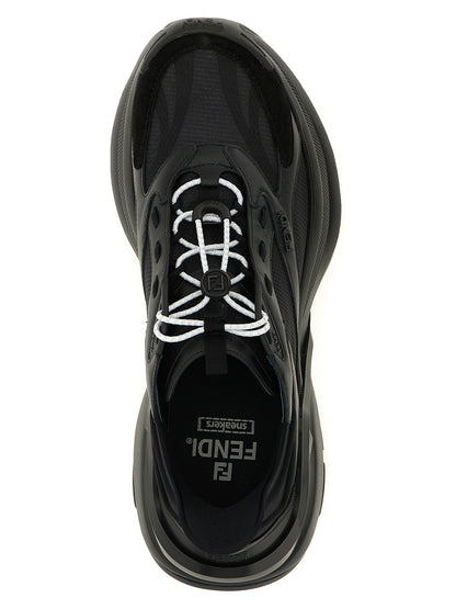 Fendi Schwarze Kalbsleder-Sneaker