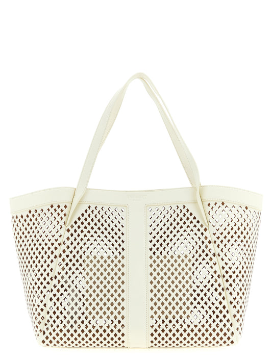 Twinset Weiße Leder-Tote-Bag