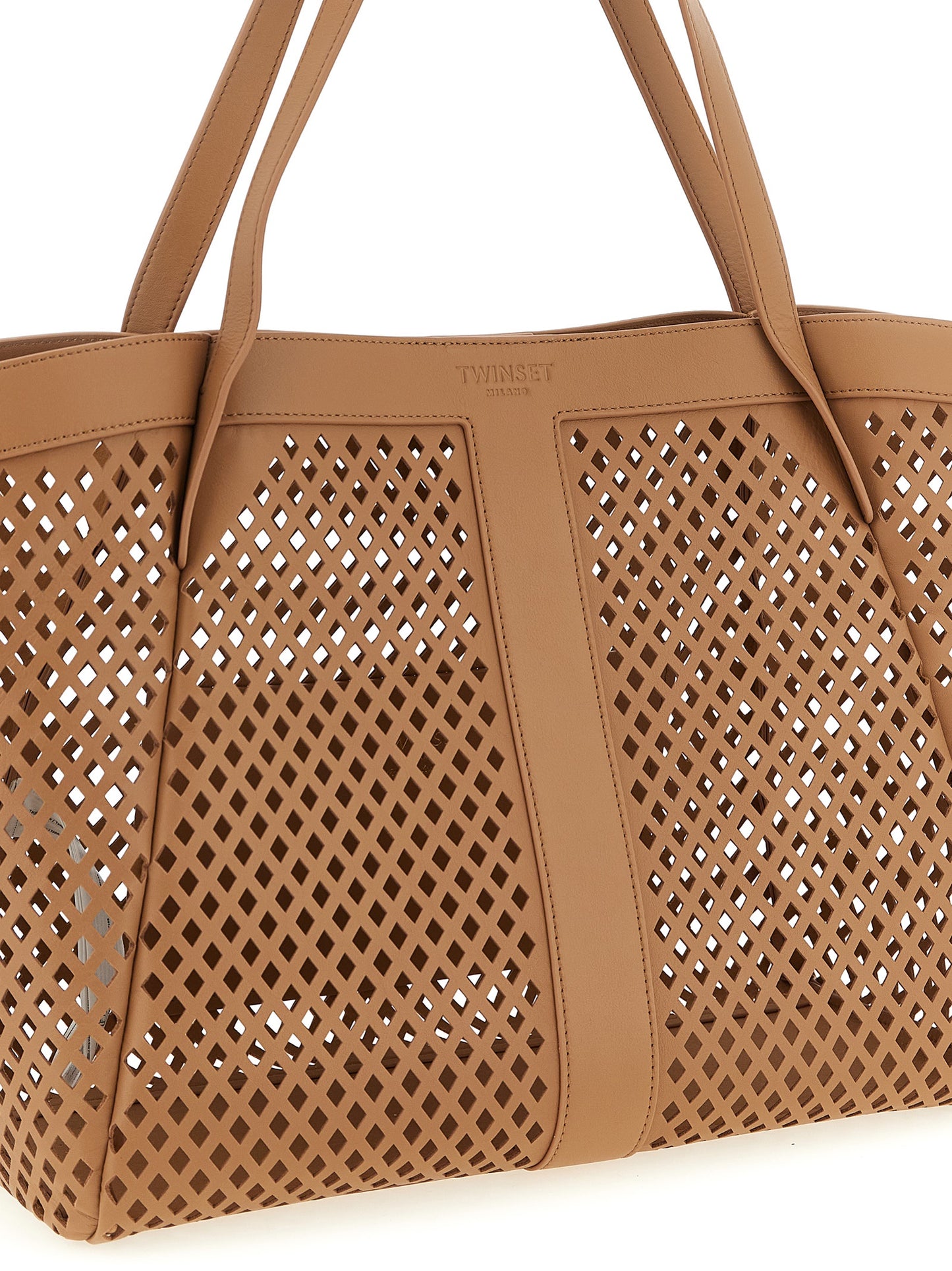 Twinset Braun Polyethylen Frauen Umhängetasche
