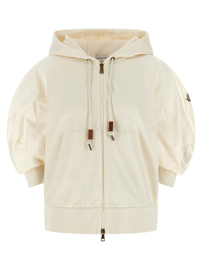 Moncler Weiße Baumwoll-Kapuzenpullover