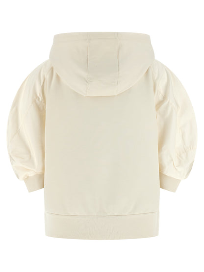 Moncler Weiße Baumwoll-Kapuzenpullover