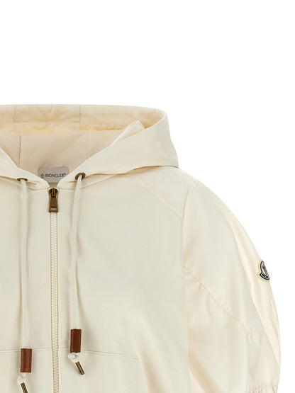 Moncler Weiße Baumwoll-Kapuzenpullover