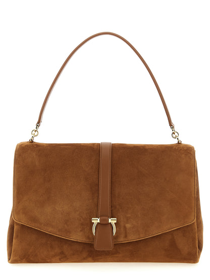 Ferragamo Braune Ziegenleder-Schultertasche