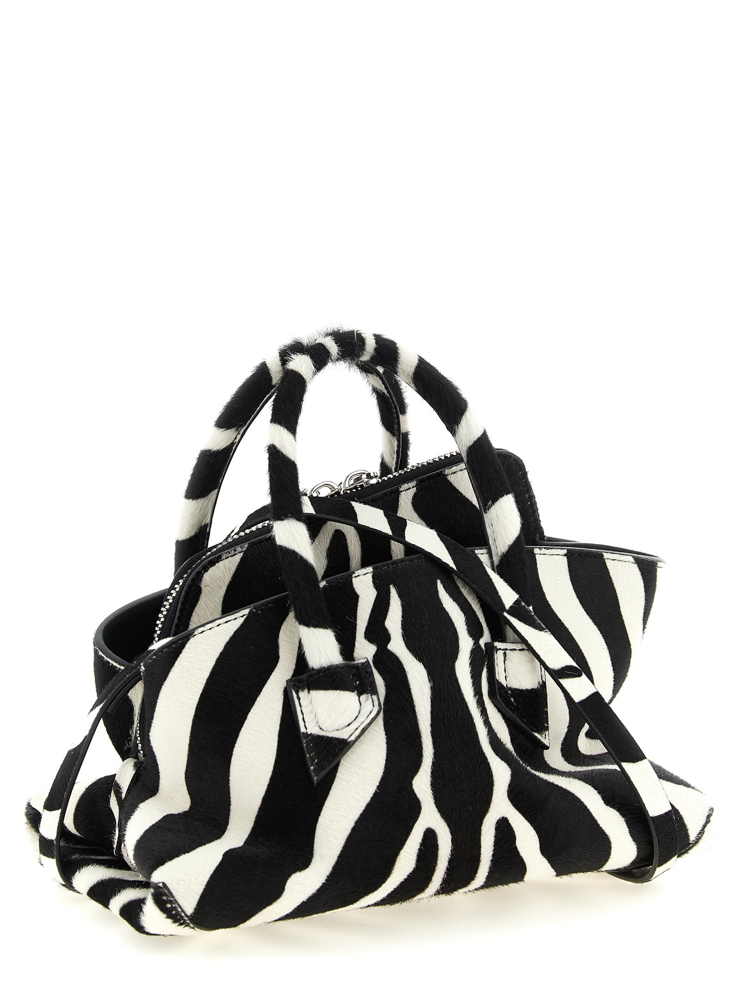 The Attico Zweifarbige Kalbsleder-Handtasche