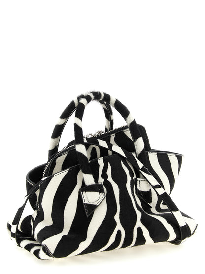 The Attico Zweifarbige Kalbsleder-Handtasche