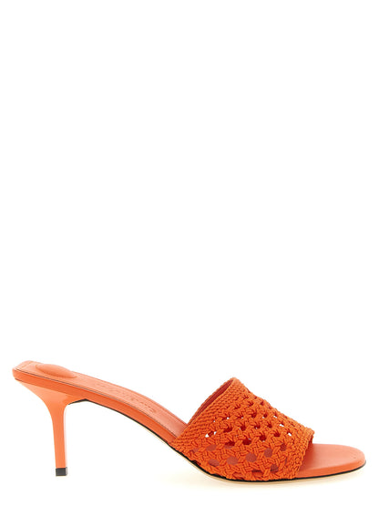Jacquemus Orange Plateau-Sandalen aus Polyester