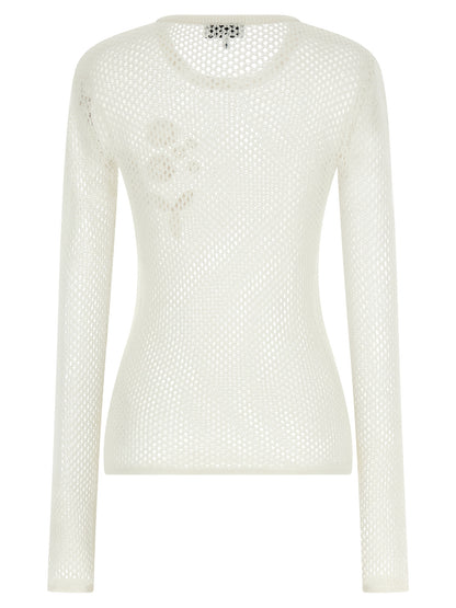 Ganni Cardigan aus weißer Bio-Baumwolle
