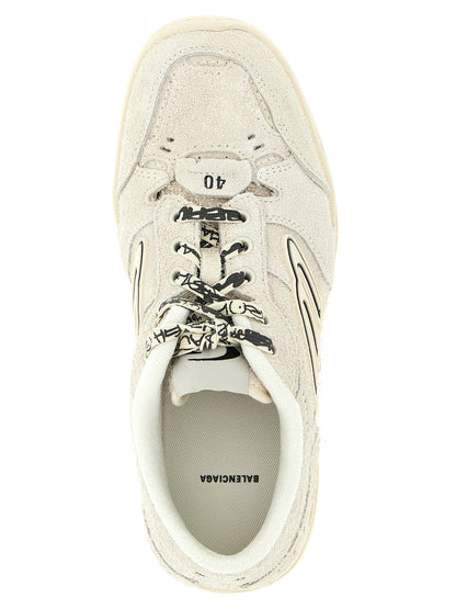 Balenciaga Beige Kalbsleder Plateau-Sneaker