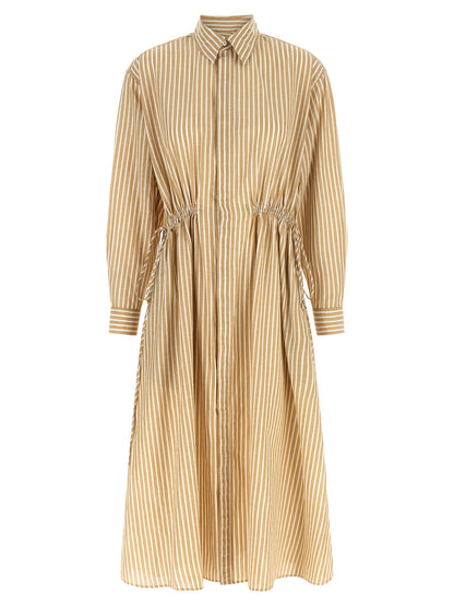 Polo Ralph Lauren Beige Baumwoll-Midikleid